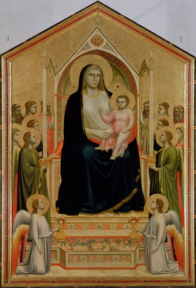 Madonna and Child Enthroned (post restoration) by Giotto di Bondone